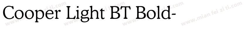 Cooper Light BT Bold字体转换